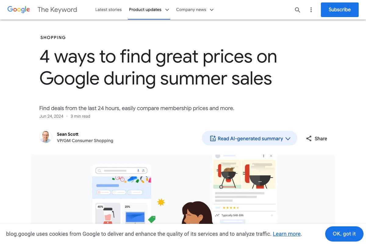 夏のセール向けお得な価格を見つけるためのGoogle活用術