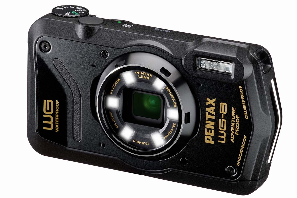 リコー、アクションカメラとしても使える防水タフネスデジカメ「PENTAX WG-8」