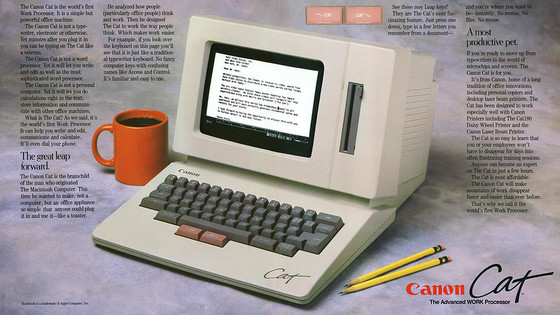 Macintoshの生みの親が開発に関わったユニークなワープロ「キヤノン・キャット」とは？