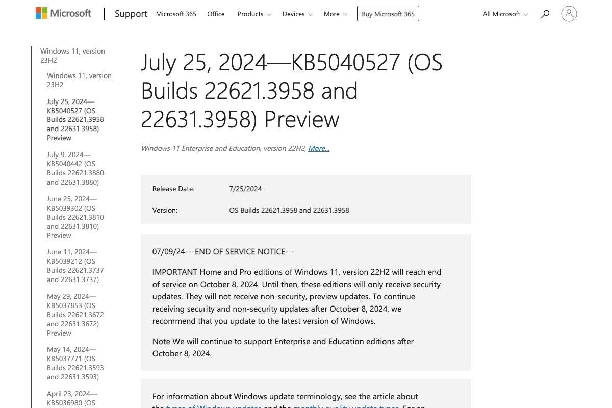 Windows 11のバックアップ問題修正する更新プログラム「KB5040527」プレビュー版公開