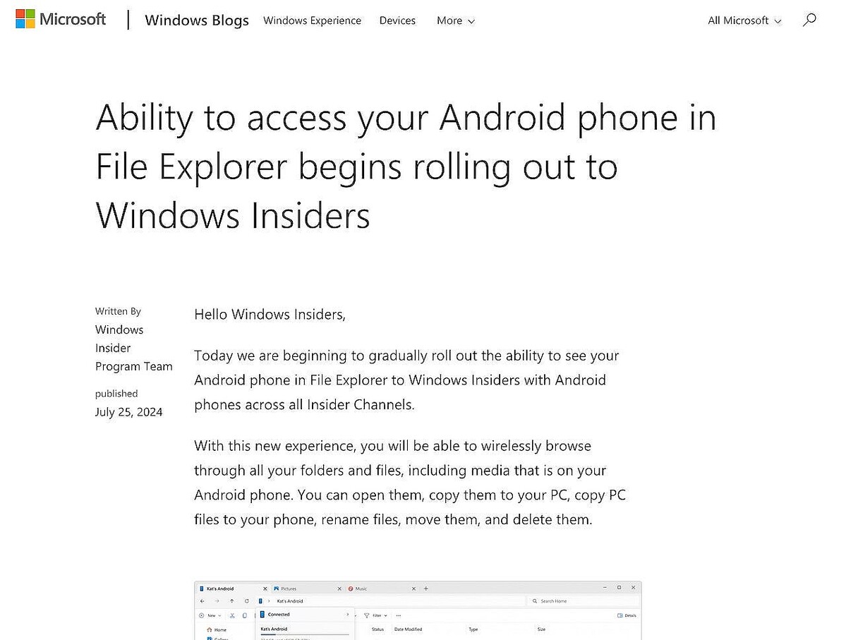 Windows 11のエクスプローラーからAndroidデバイスへのアクセスが可能に