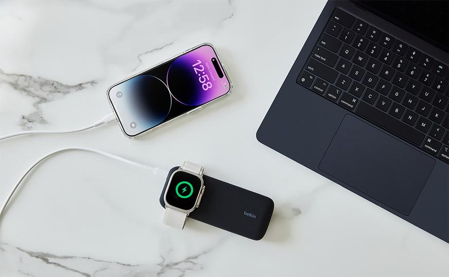 Belkinの急速充電モバイルバッテリーが1台あれば外出も安心。スマホもApple Watchも同時に充電できちゃう