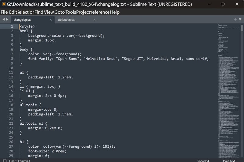 プログラミング特化のテキストエディター「Sublime Text 4」最新ビルド