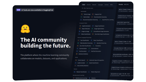 Hugging Faceでダウンロード可能なAIモデルの数が100万個を突破