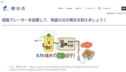 大震災の火災原因の6割以上が「電気」、「感震ブレーカー」の補助金で備えよう！