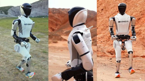 スニーカーを履いた人型ロボットがゴビ砂漠を走るムービーを中国のロボット企業が公開