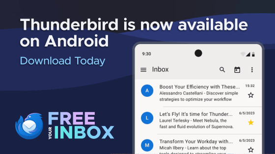 ついにAndroid版Thunderbirdが正式リリースされる