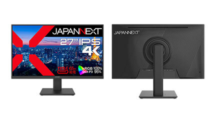 Amazon限定で3万2480円、JAPANNEXTの27インチ4K液晶ディスプレイ