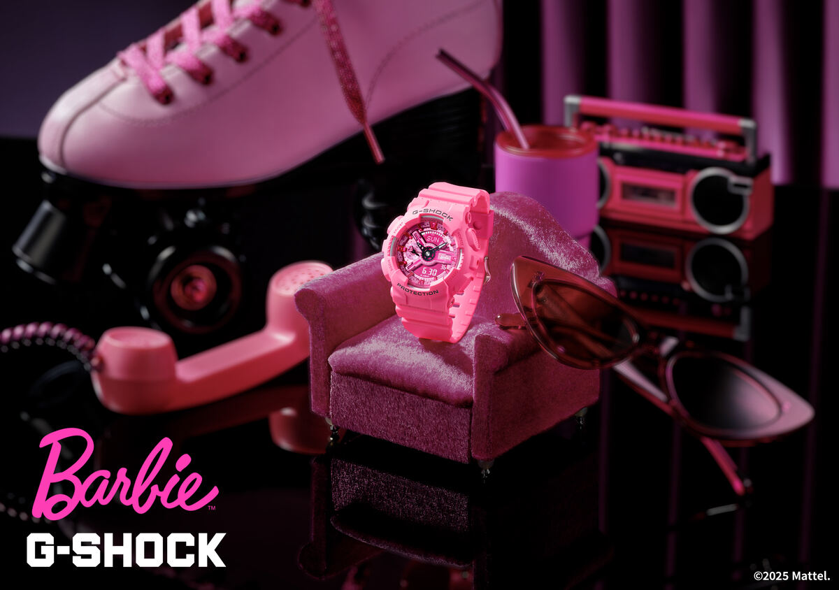 カシオ、バービーの世界観を表現したG-SHOCK「GMA-S110BE」