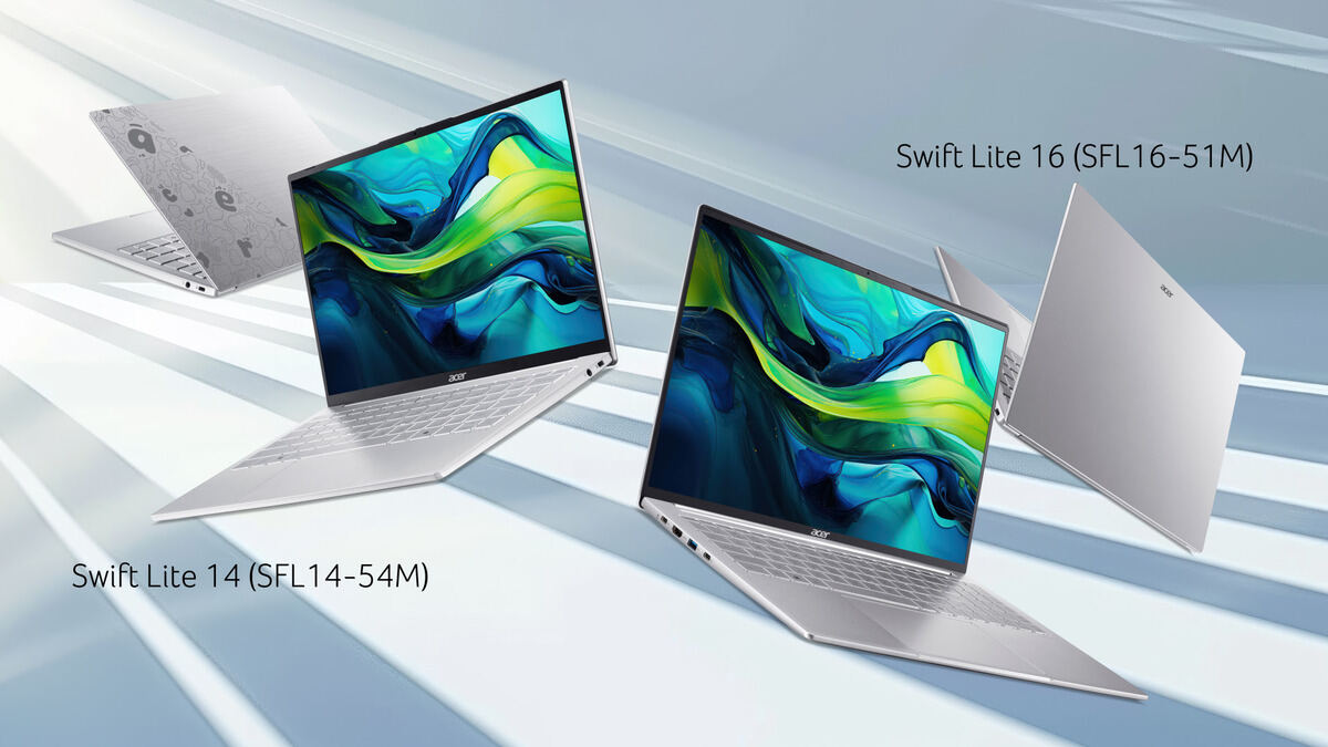 日本エイサー、14型で990gと軽い新ノートPC「Swift Lite」 – 16型モデルも