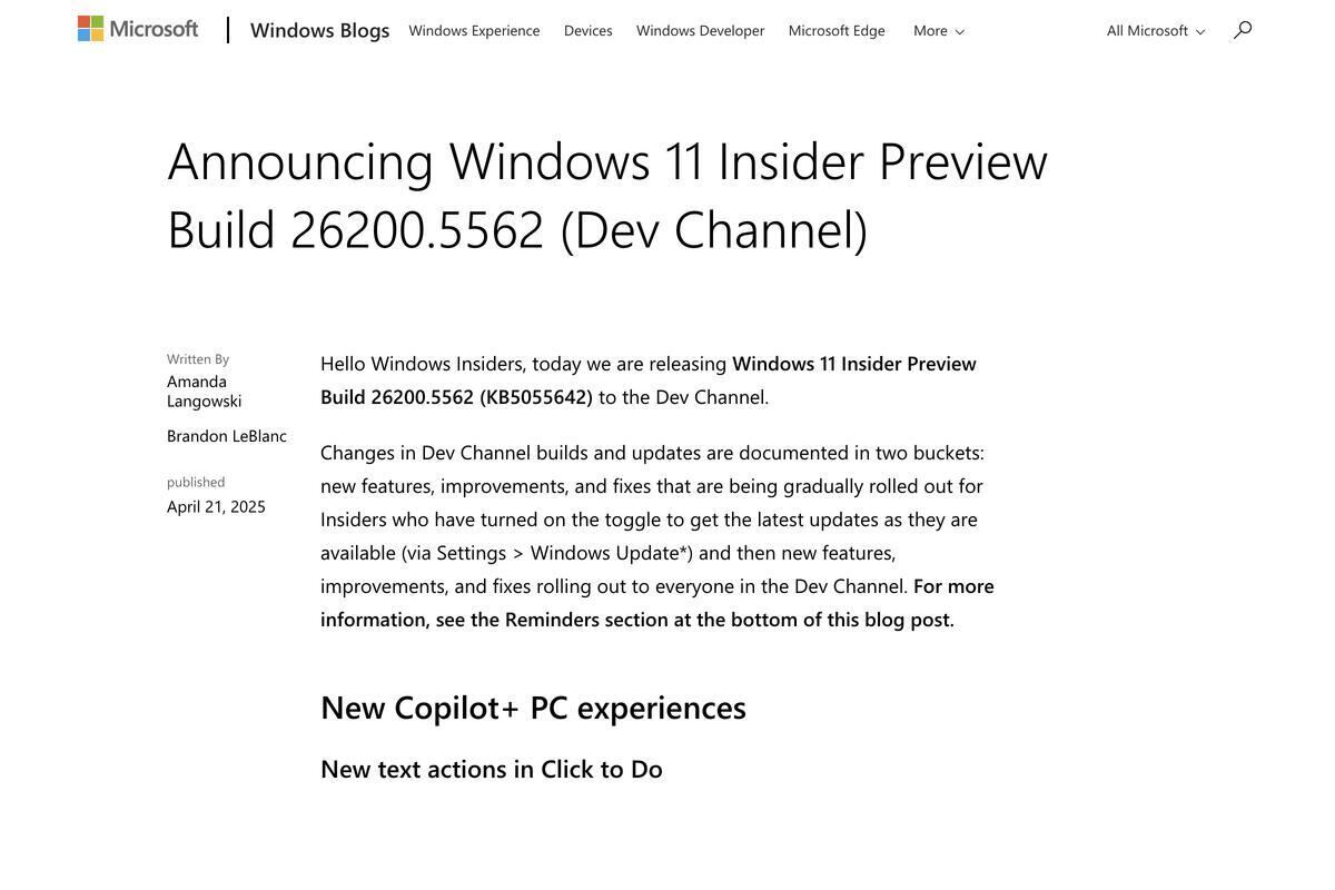 Windows 11に「Click to Do」で音読を指導してくれる機能が登場
