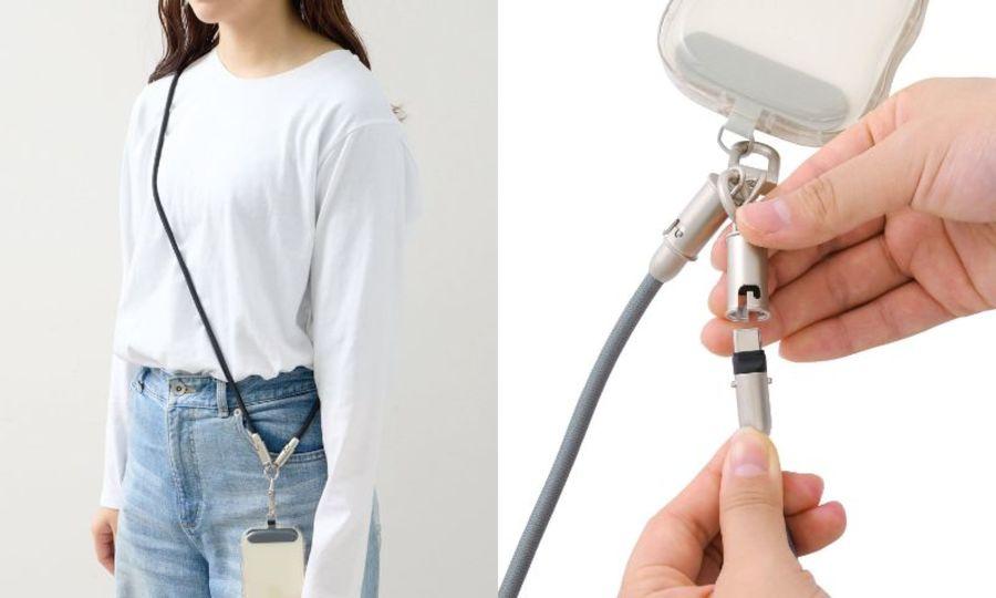 3COINSのスマホ肩掛けストラップ、実は充電ケーブルです