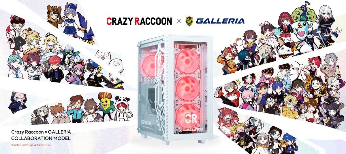 GALLERIA、『Crazy Raccoon コラボモデル』をリニューアル