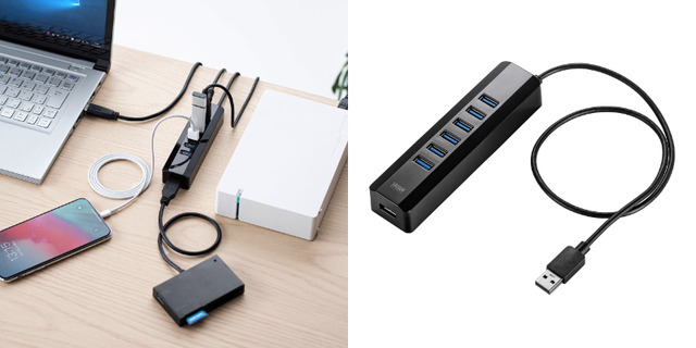 人気のUSBハブに新機能が搭載!PCと連動して自動でoffになるポートが着いたUSB 5Gbps対応のUSBハブ
