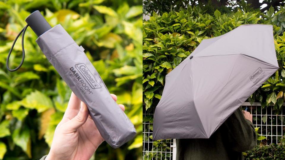 ローソン×コールマンの「晴雨兼用折りたたみ傘」。3,000円で買えてこの機能は大満足