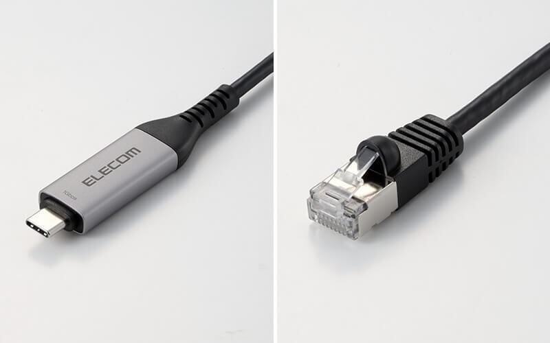 PCやゲーム機のUSB-C/USB-Aポートから有線でネット接続できる変換ケーブル