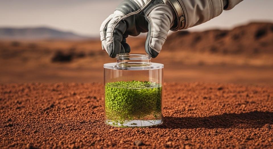 火星で自給自足できる可能性。ほぼ現地調達で食べられる草を育てた
